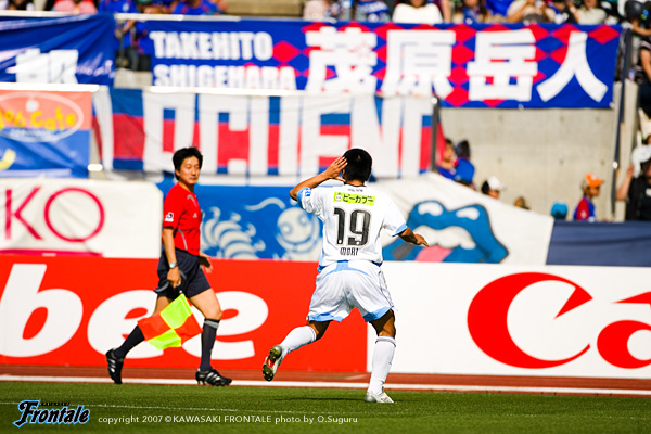 J1初ゴールを決めたMF19／森勇介選手